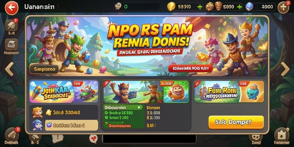 Tampilan utama GOD77 dengan grafis yang menawan.