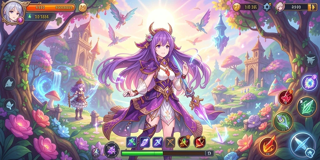 Screenshot menampilkan dunia yang indah dan berwarna.