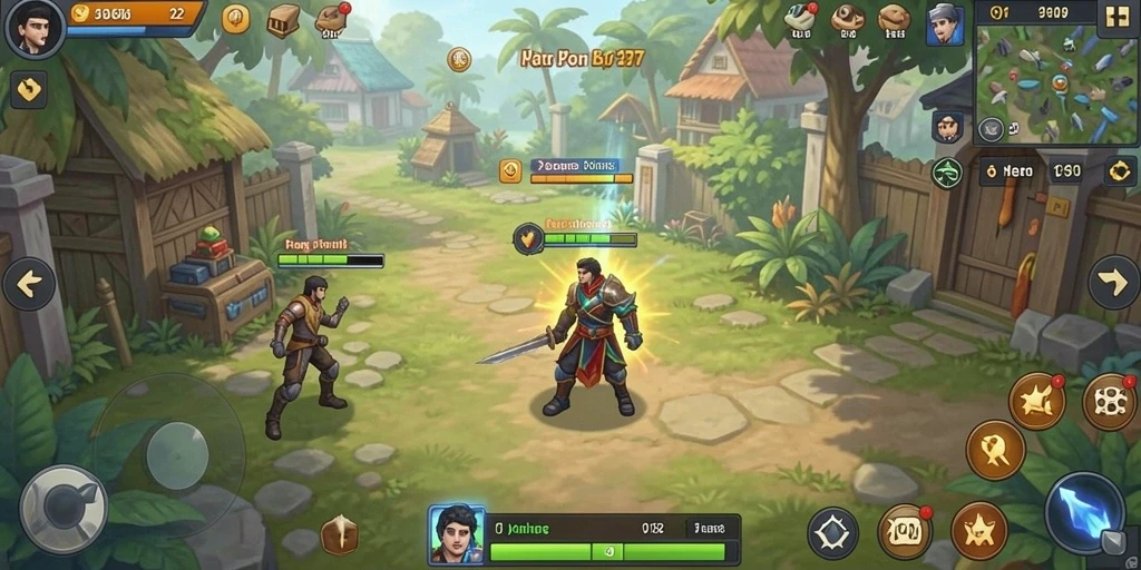 Screenshot VESPA69 menampilkan aksi seru di dalam arena.